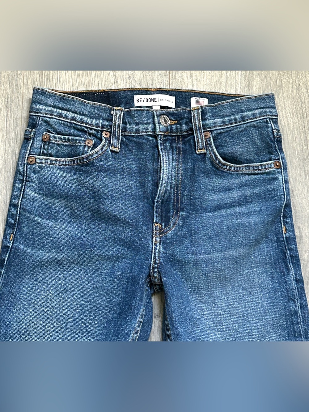 Re/Done Women's Medium Indigo Boot Cut Jeans